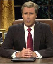 Bush-parodian valtava kuva miehen sukupuolielimestä säikäytti yleisön Bush-parodian valtava kuva miehen sukupuolielimestä säikäytti yleisön